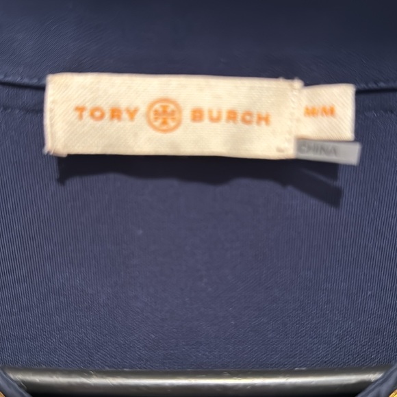 Tory Burch Navy dress with unique colored jewel collar. Size medium. - Picture 4 of 4